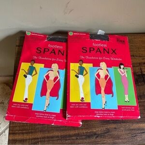 Spanx Tights Black Footless Capris Size E Bodyshaper Sara Blakely Pantyhose